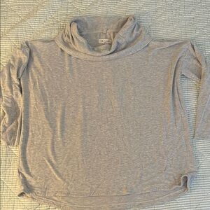 LOFT Light Gray Cowl Neck Sweater